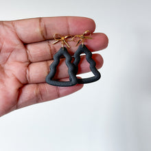 Load image into Gallery viewer, WS Bow Top Christmas Tree Clay Dangles