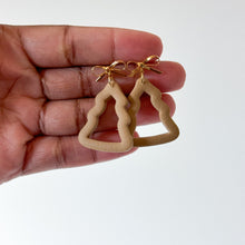 Load image into Gallery viewer, WS Bow Top Christmas Tree Clay Dangles