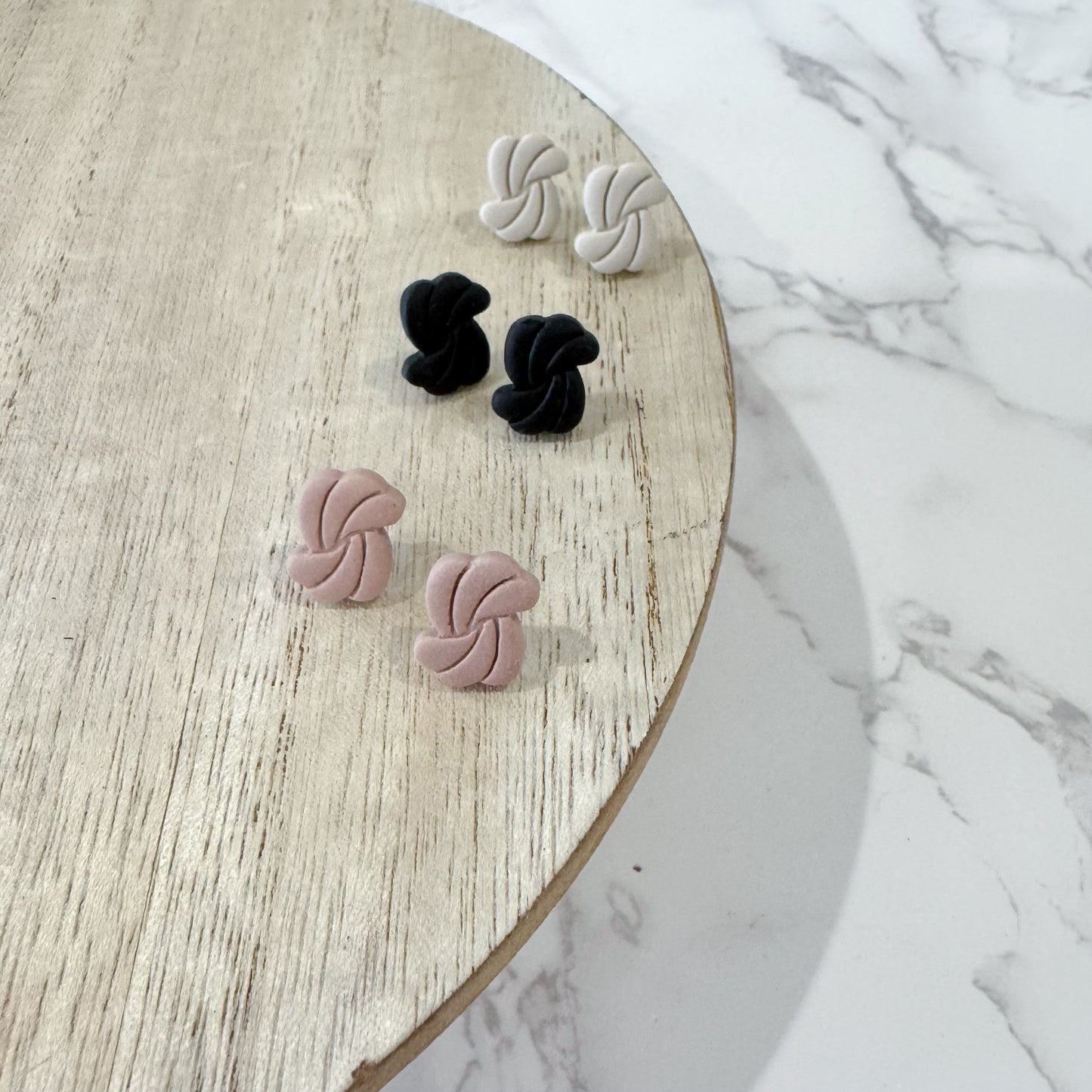 Stevie Swirl Clay Studs-Mini