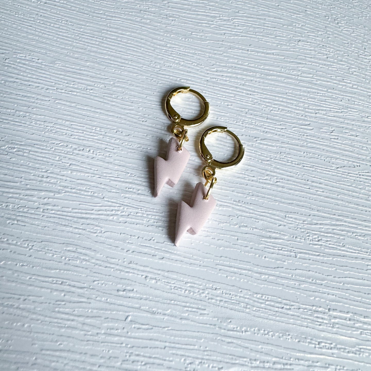 WS Pale Blush Mini Lightning Bolt Dangles
