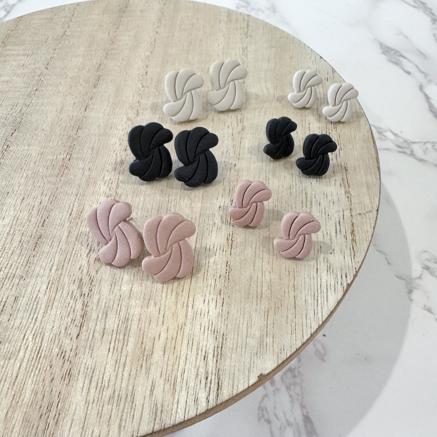 Stevie Swirl Clay Studs-Mini