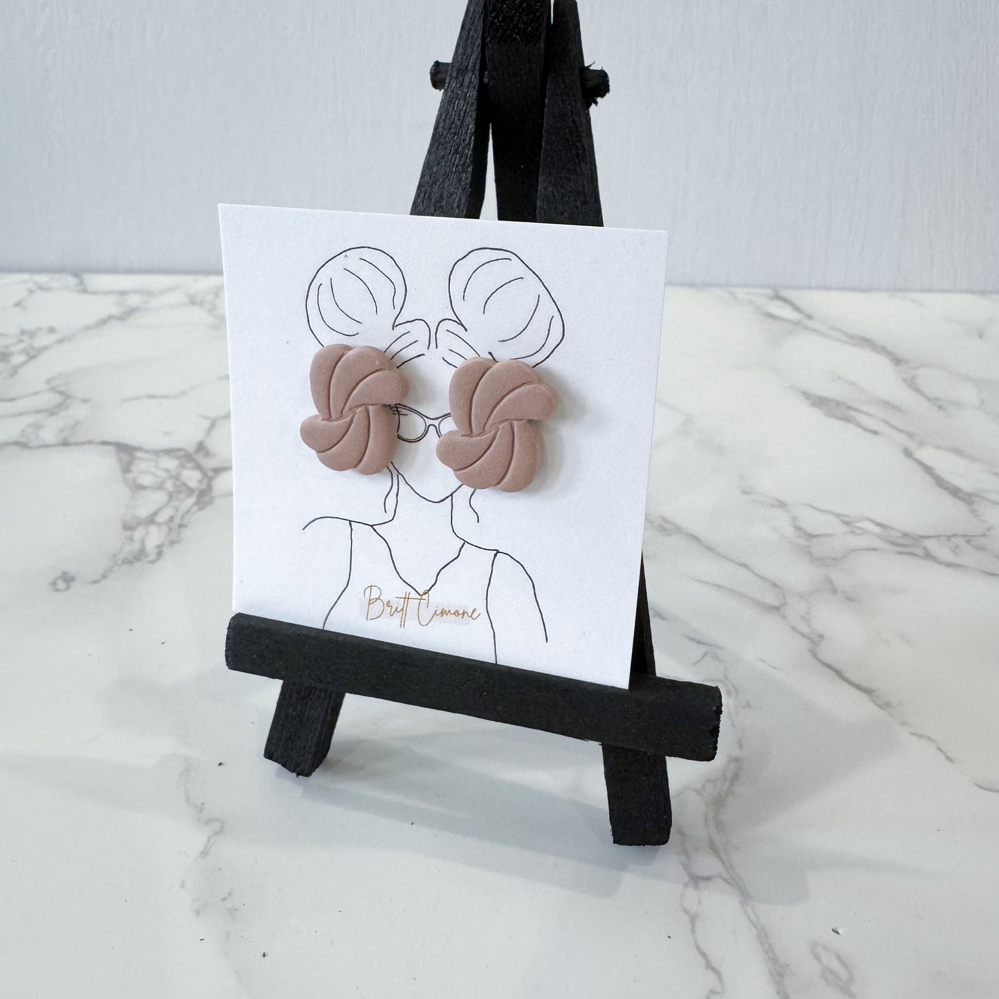 Stevie Swirl Clay Studs