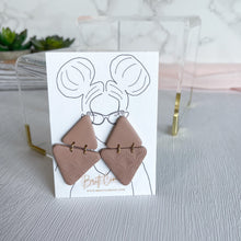 Load image into Gallery viewer, Rose Tan Textured Statement Stud Earrings
