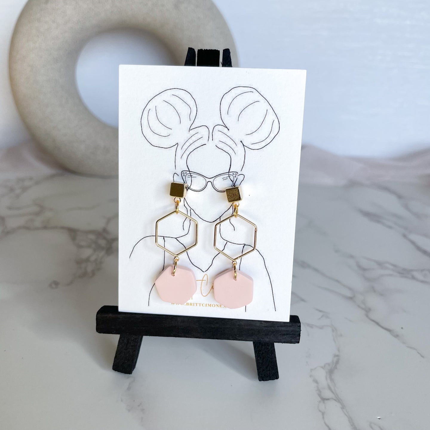 WS Hexagon Cube Dangle