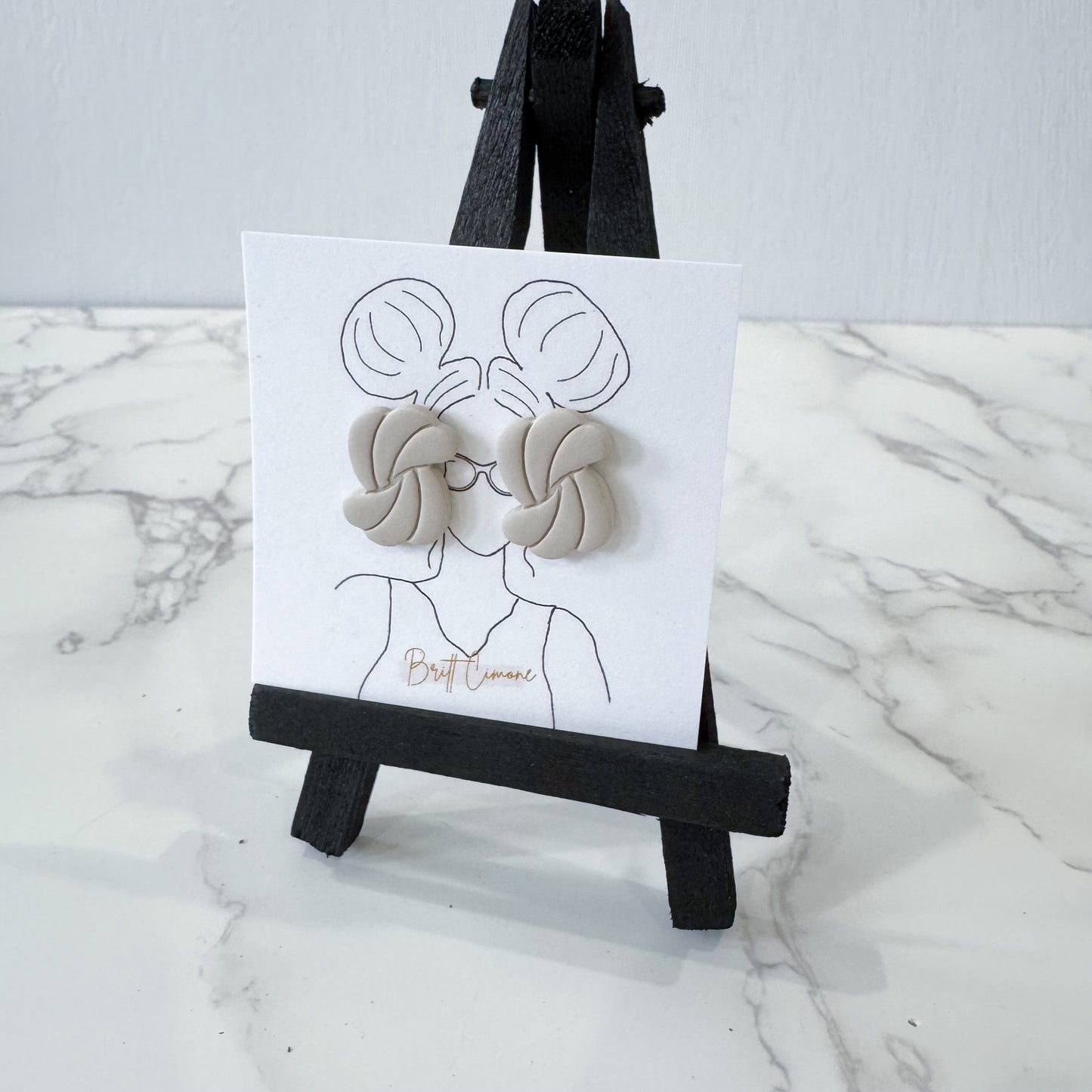 Stevie Swirl Clay Studs