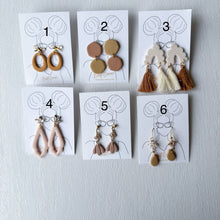 Load image into Gallery viewer, Neutral Clay Earrings 4
