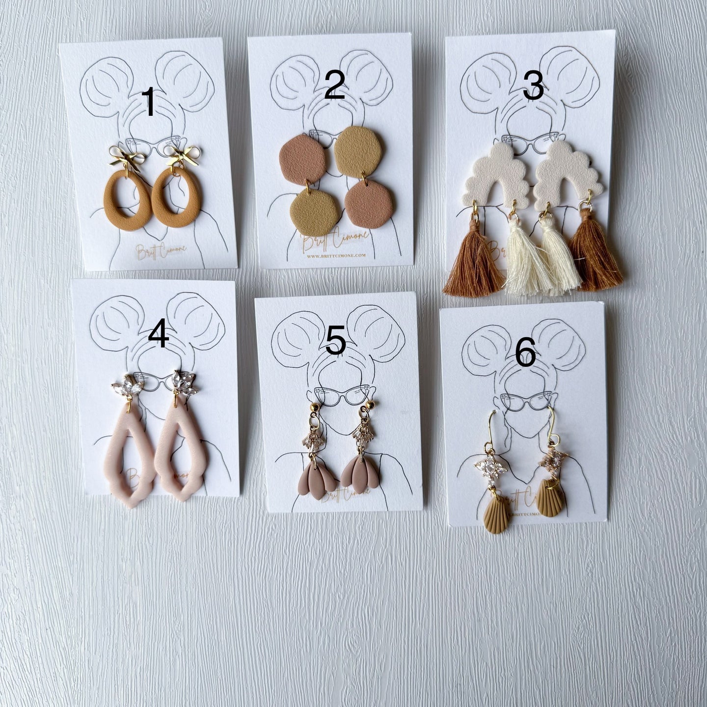 Neutral Clay Earrings 4