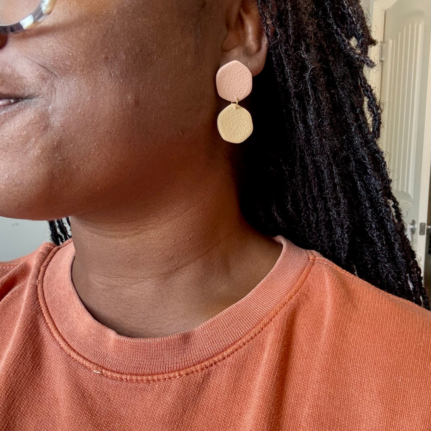 Organic Circle Statement Earrings