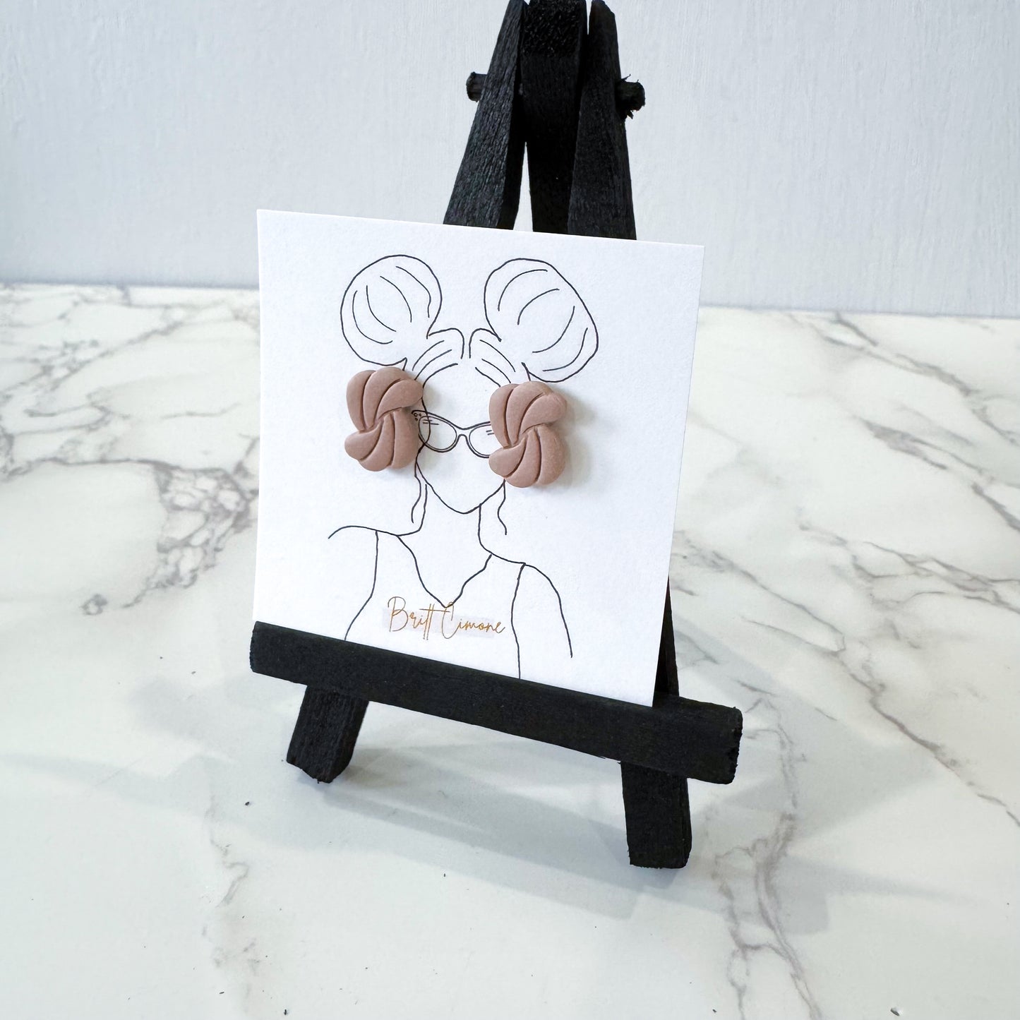Stevie Swirl Clay Studs-Mini