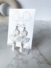 Load image into Gallery viewer, Angel Babe Dangle Earrings | White Shimmer
